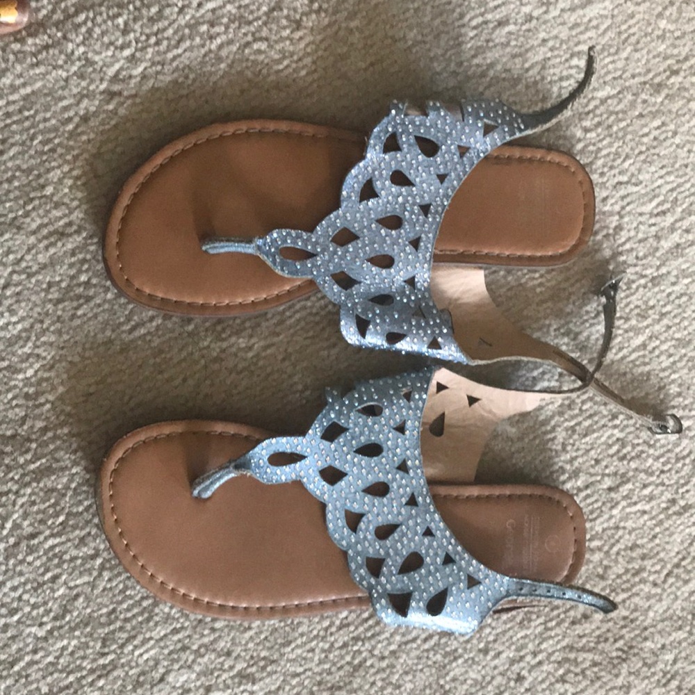 Baby blue princess sandals
